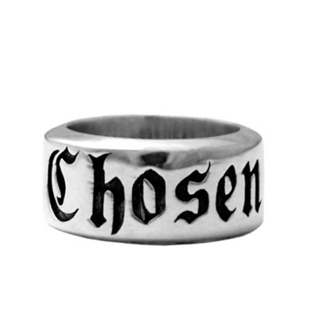 King Baby Studio Silver and Black 'Chosen' Ring